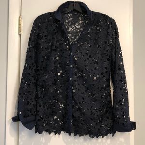 Lace banana republic shirt
